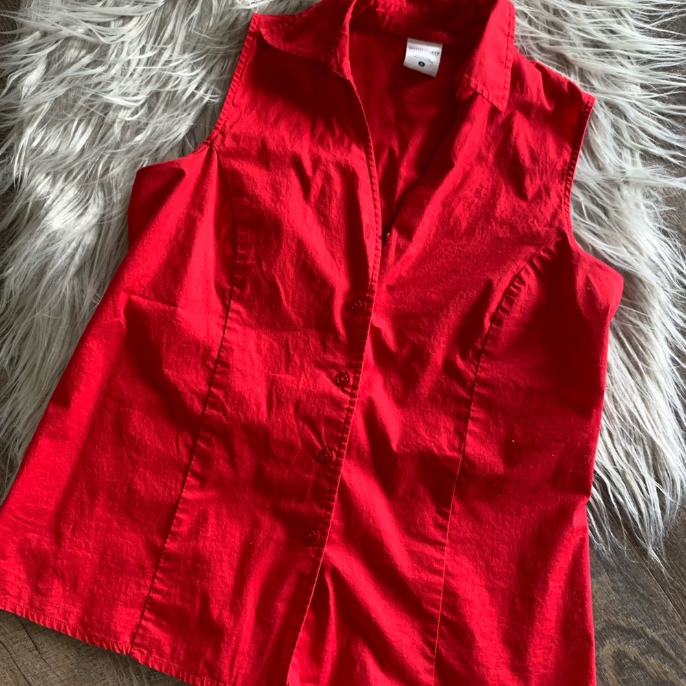 Red Maternity shoulder length blouse